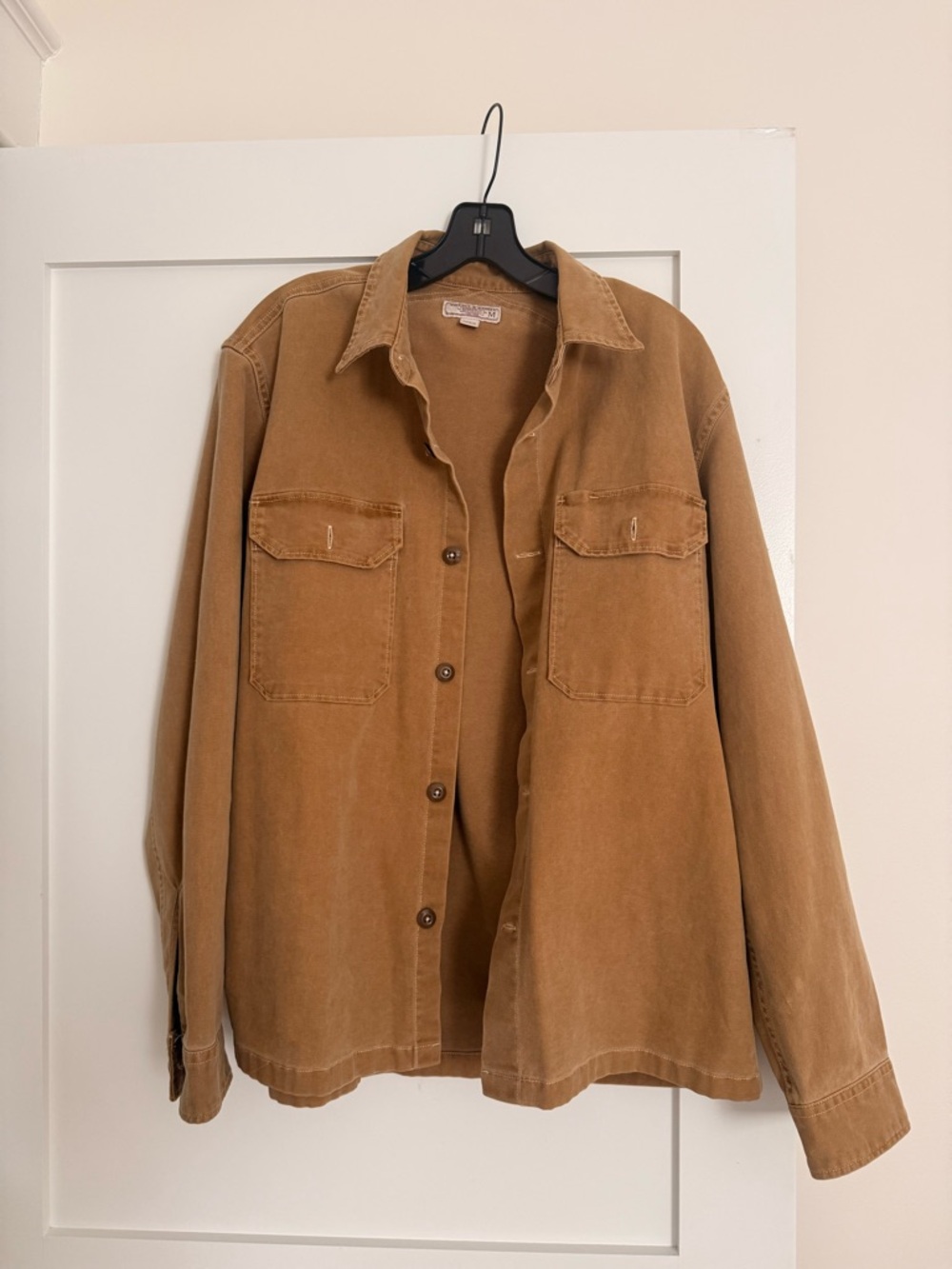 J. Crew Men's Lightweight Shirt Jacket in Caramel Brown